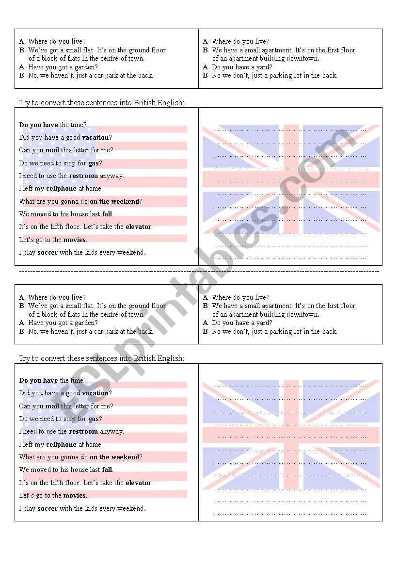 American English vs British English