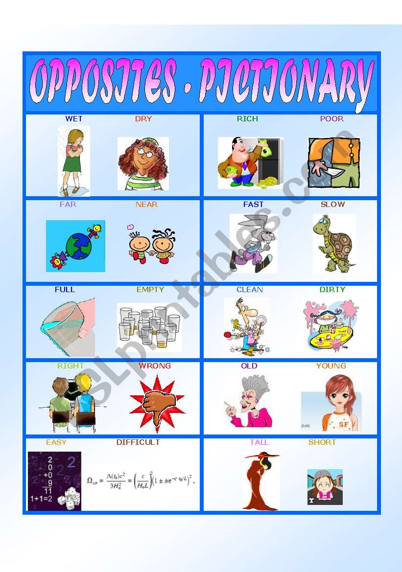 Opposites - Pictionary (set 2)