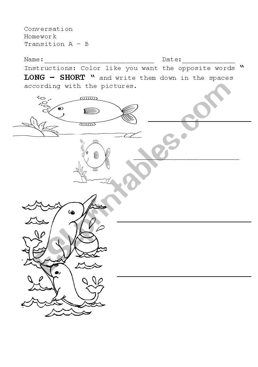 long and short worksheet