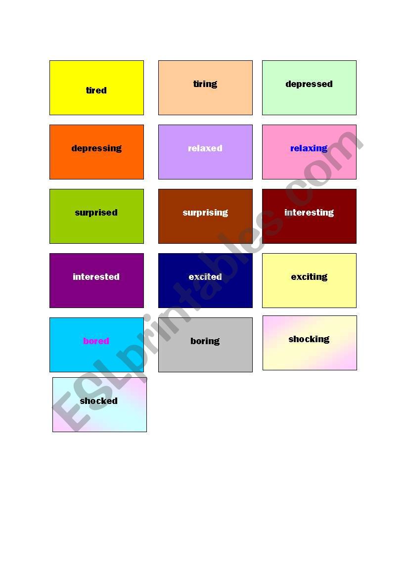 relaxing or relaxed? Adjectives (Participles).