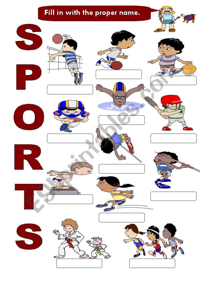 sports worksheet