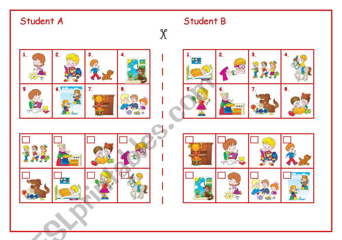 Continuous Pair Work worksheet