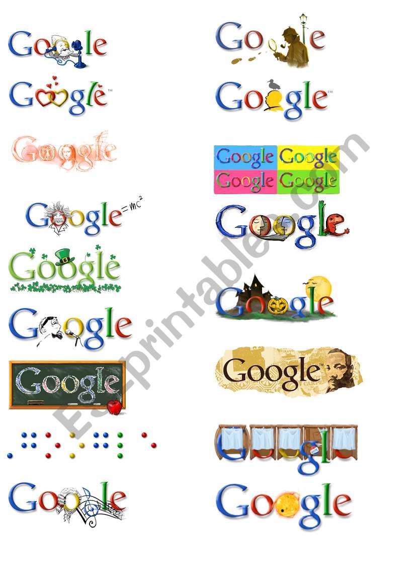 google doodle worksheet