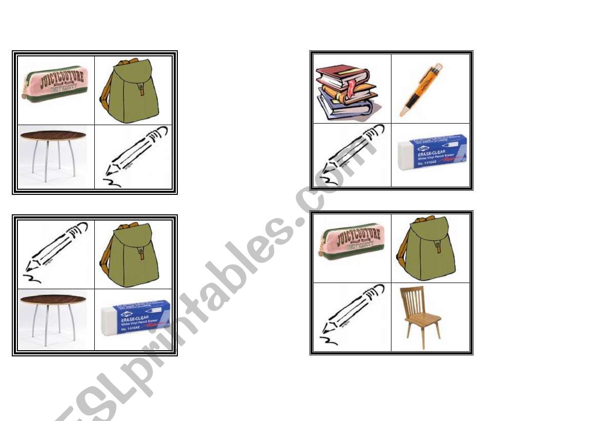 Classroom Language Bingo worksheet