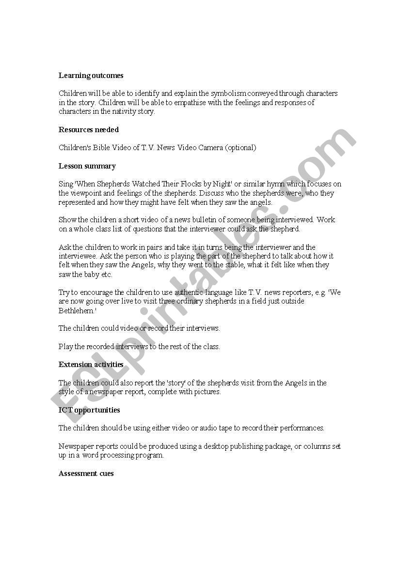 religious journey worksheet