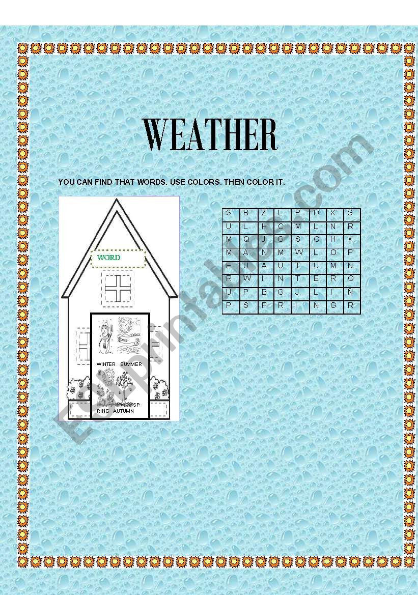 WEATHER worksheet