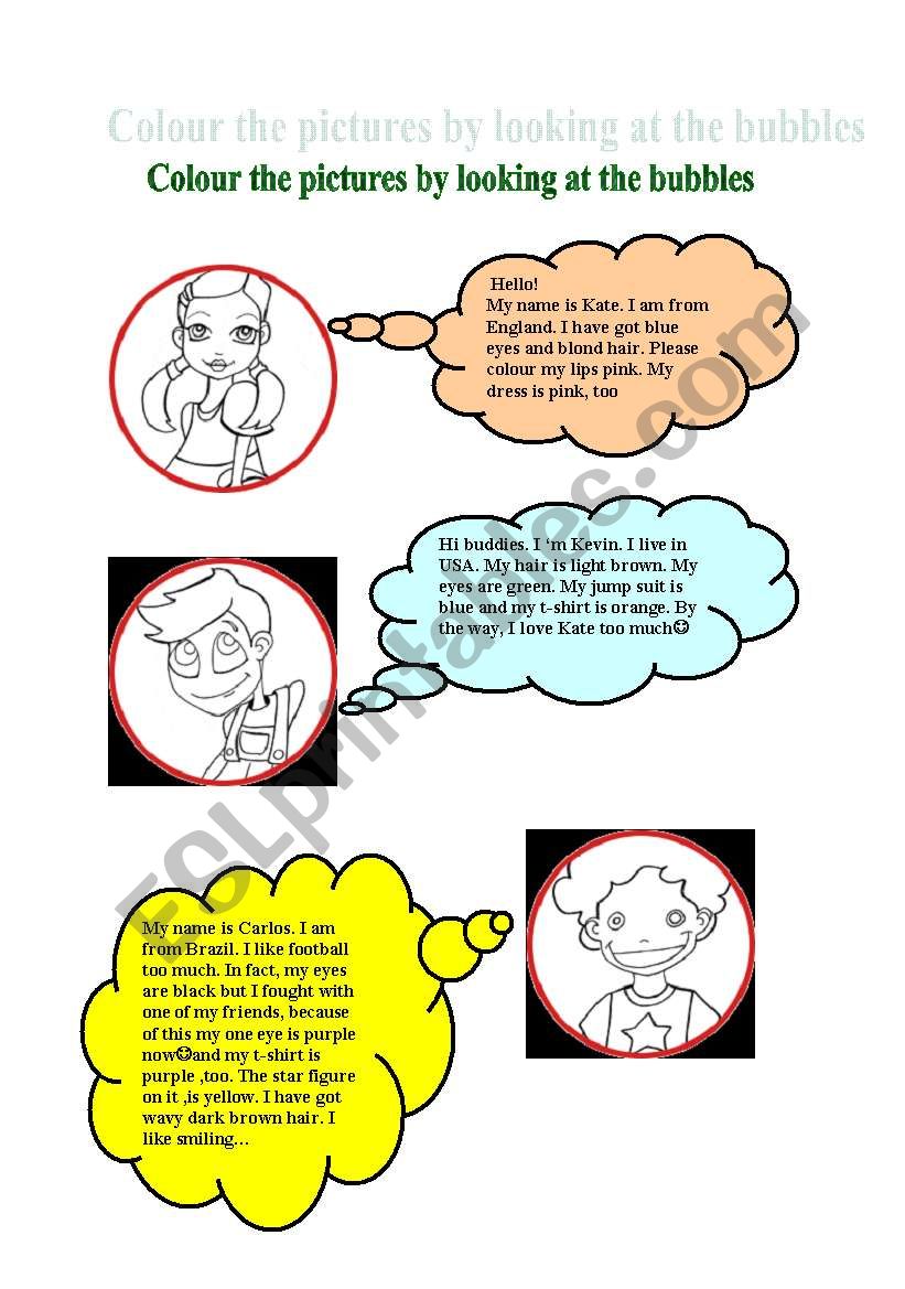 bubbles worksheet