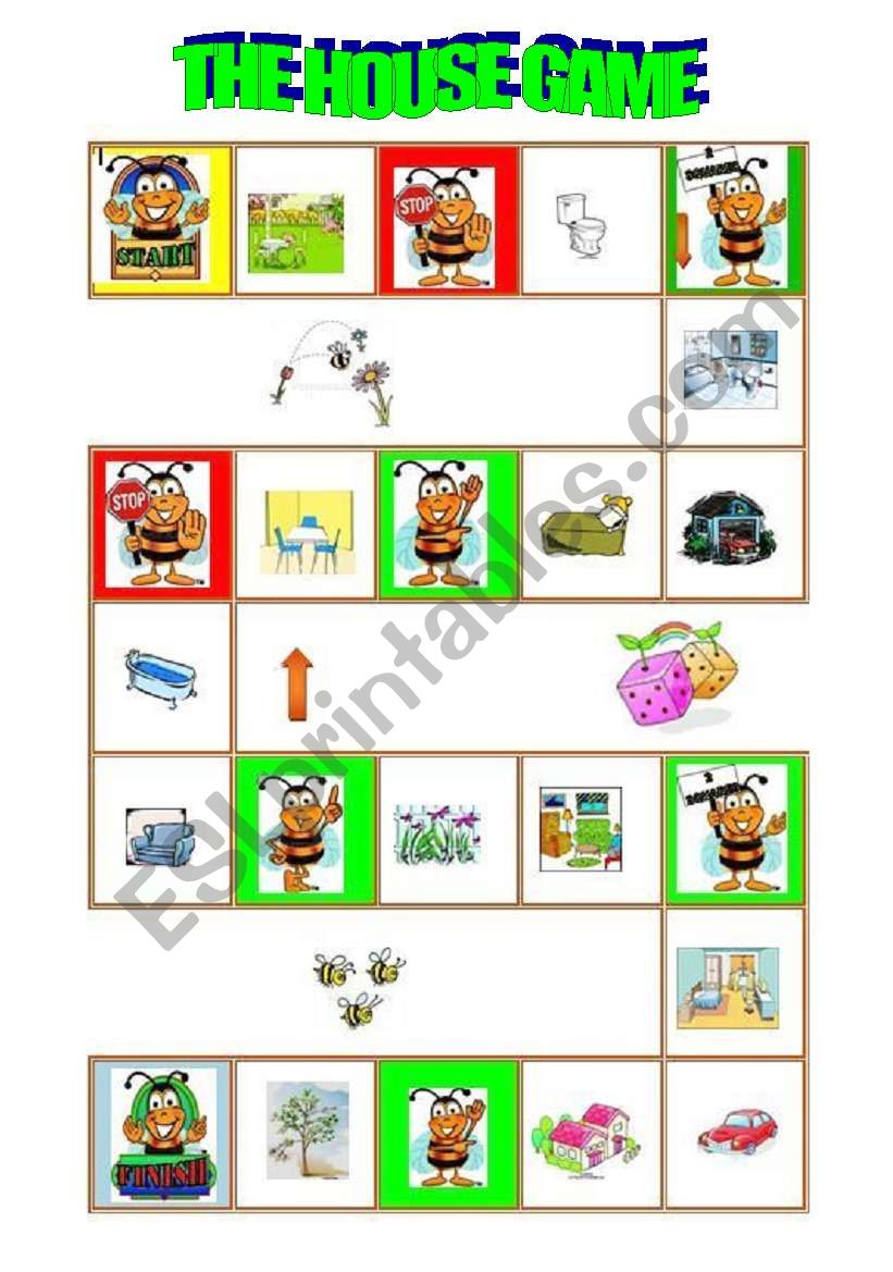 house board game worksheet