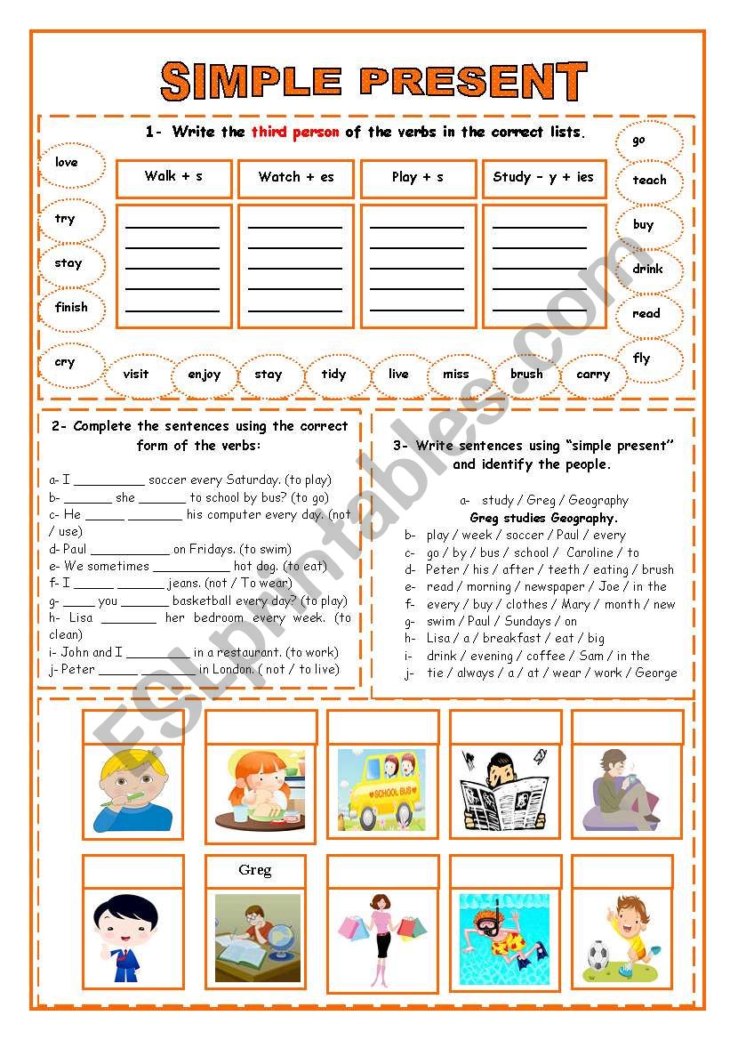 Simple Present worksheet
