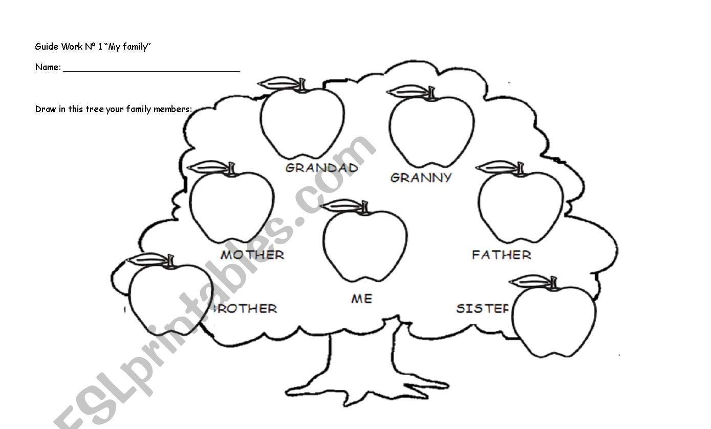 My family tree worksheet