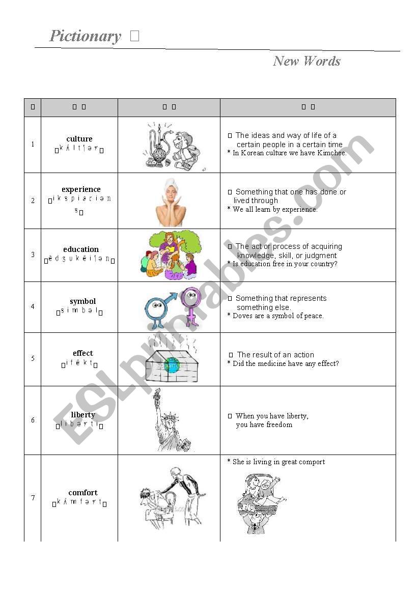 Basic Words (1) worksheet