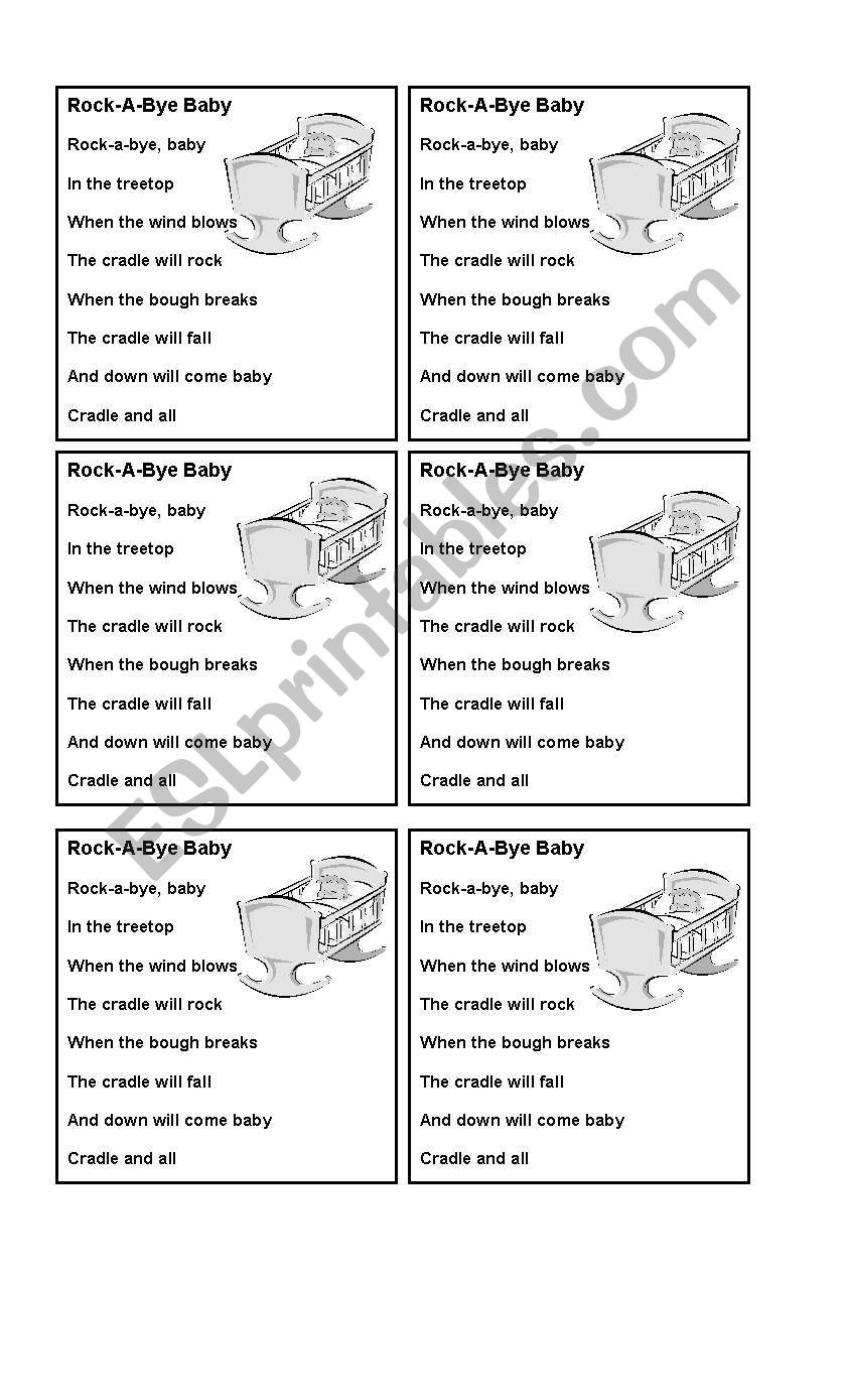 song worksheet