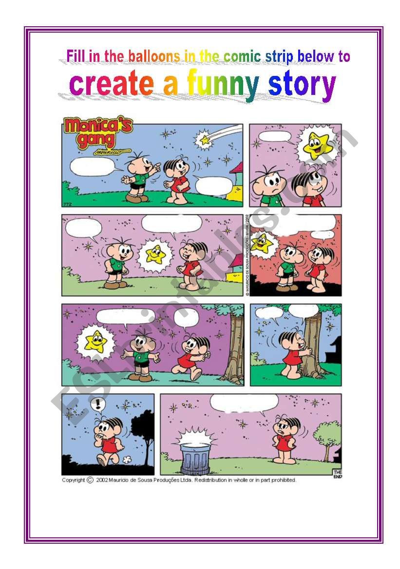 comic strip reading activity