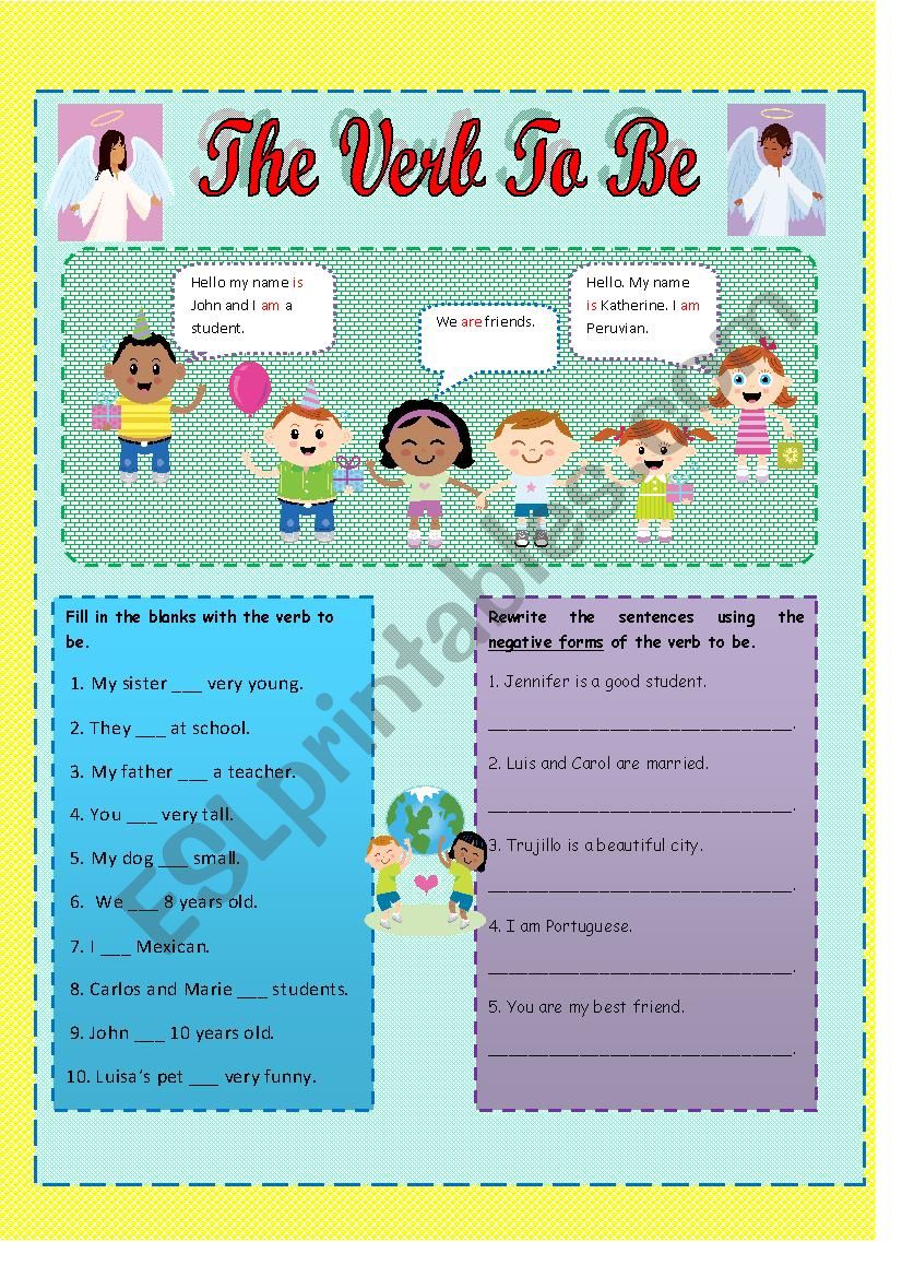 The verb to be worksheet