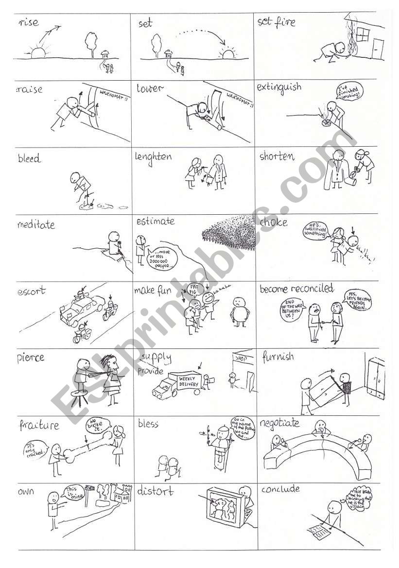 English Verbs in Pictures - part 24 out of 25 - 