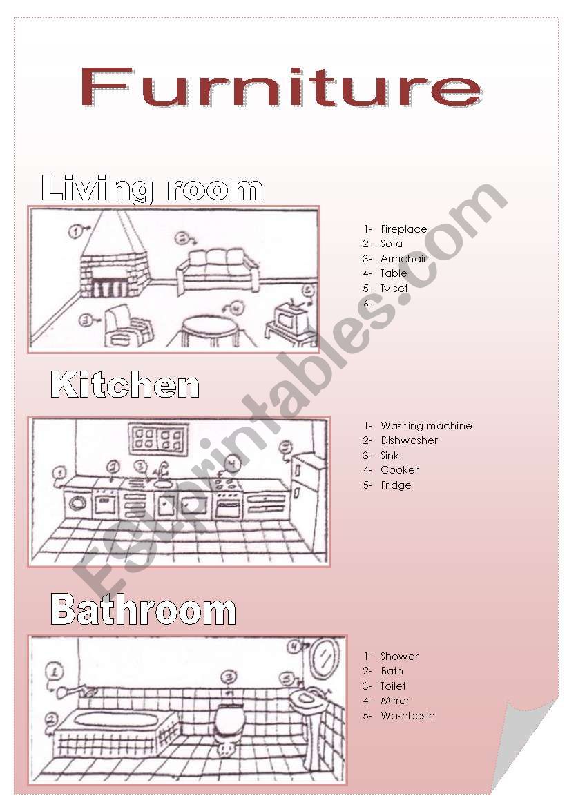 Furniture 2 worksheet