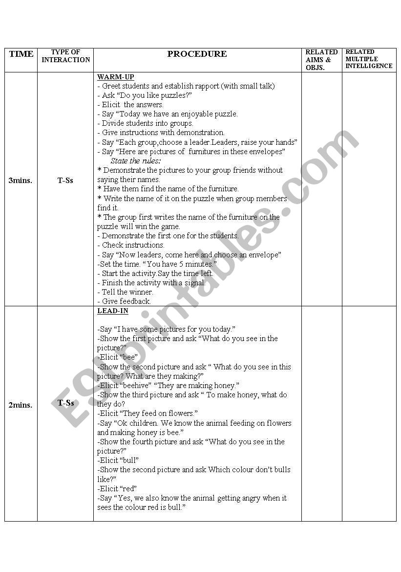 The Elephant  Song (lesson plan)