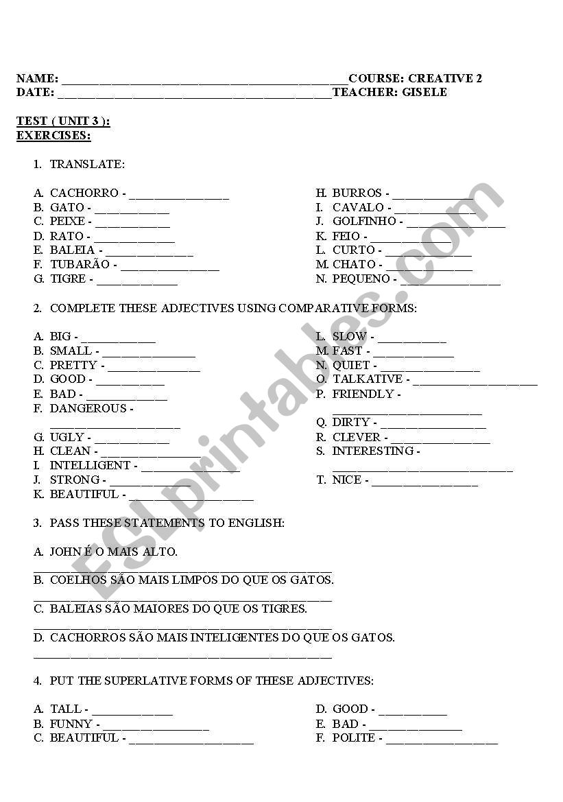 SIMPLE PAST worksheet