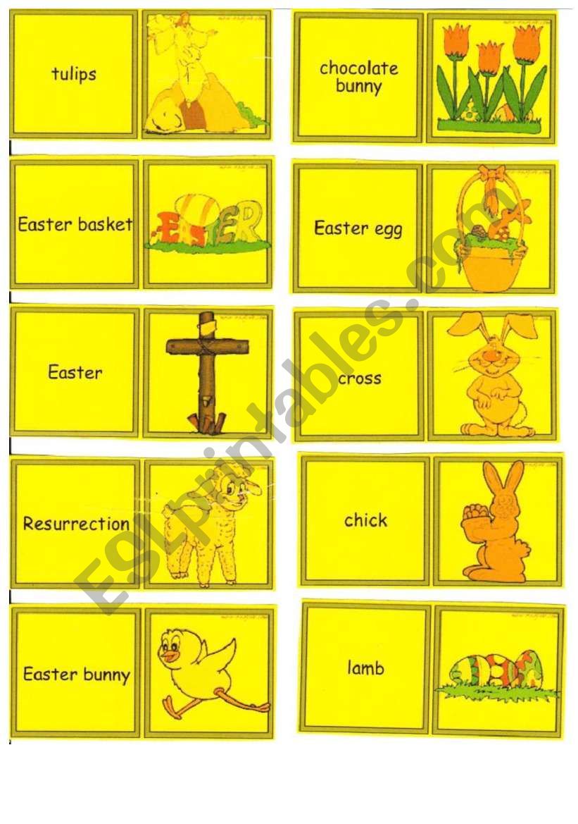 easter dominoes worksheet