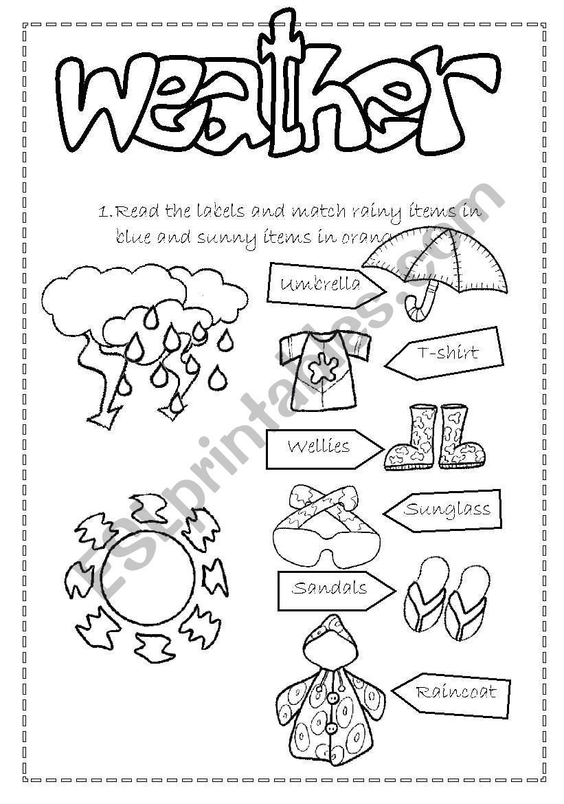 Weather and Clothes 1/3 worksheet