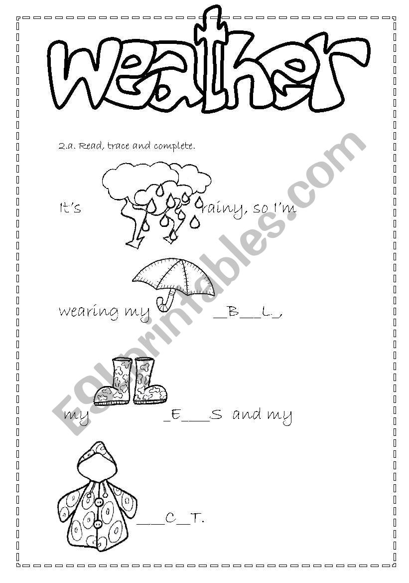 Weather and clothes 2/3 worksheet