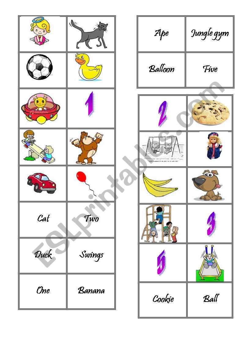 Dominoes worksheet