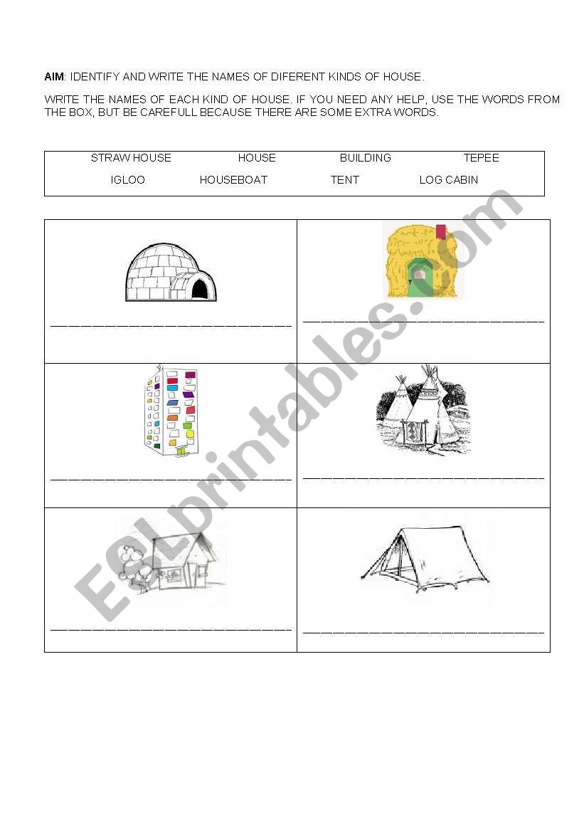 Housing worksheet