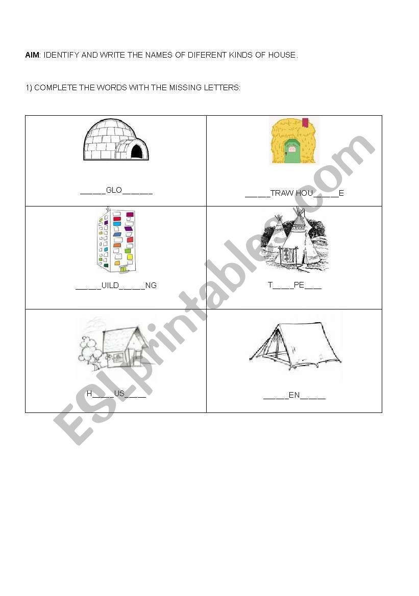 Housing worksheet