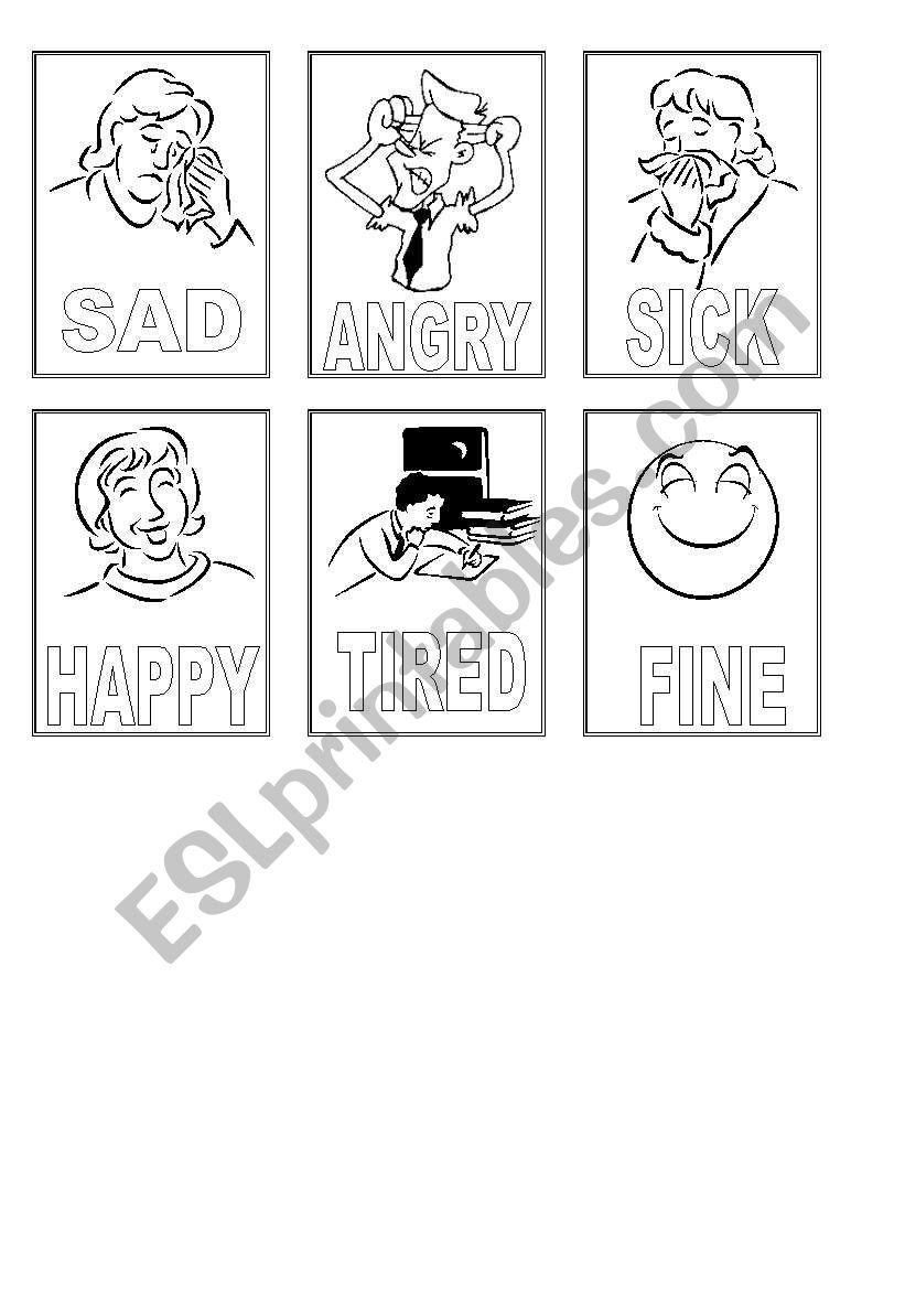 feelings cards worksheet