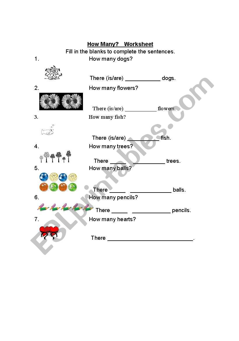 How Many? worksheet