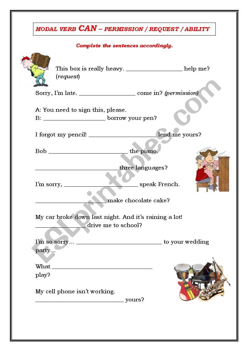 Modal Verb CAN worksheet