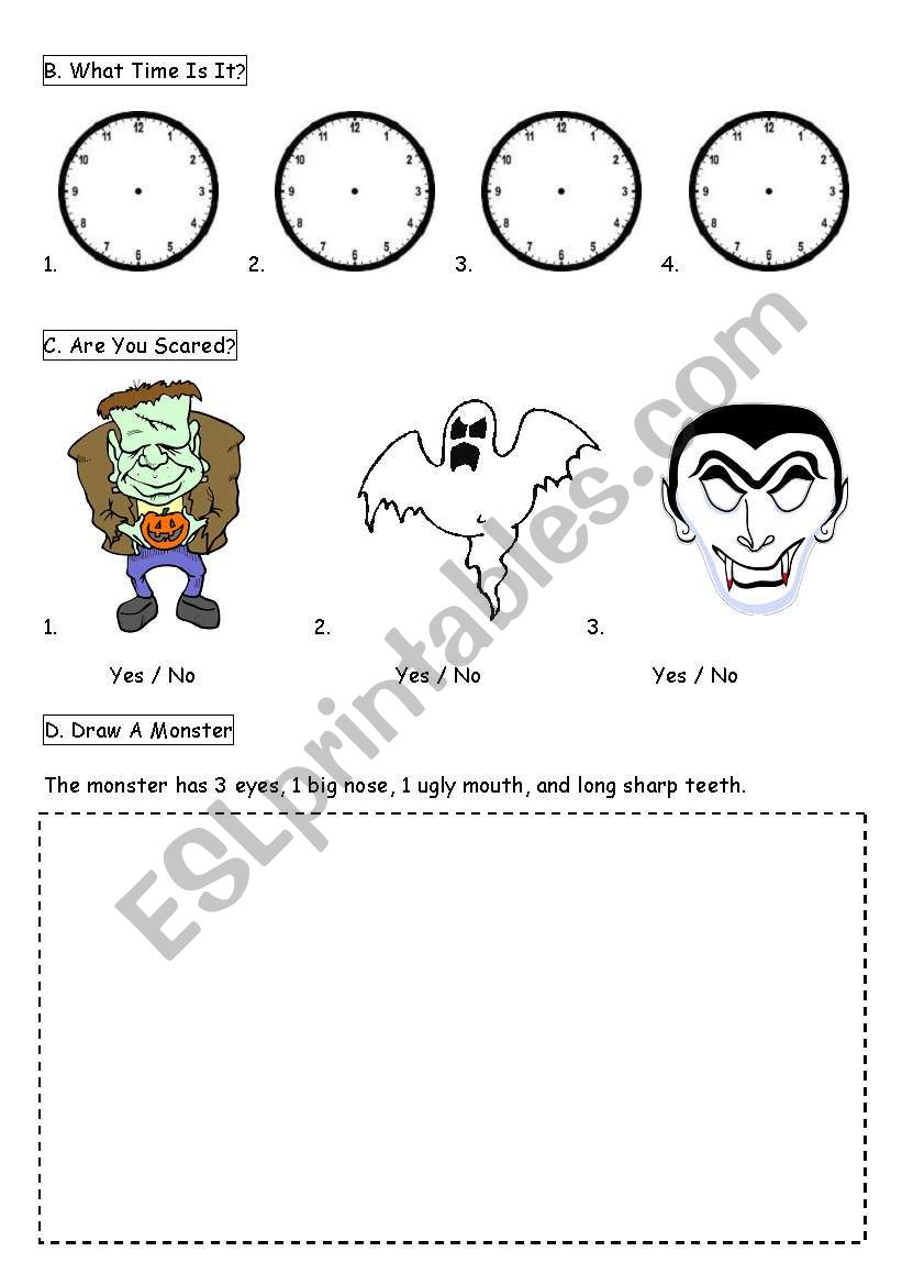 In a dark, dark house 2 worksheet