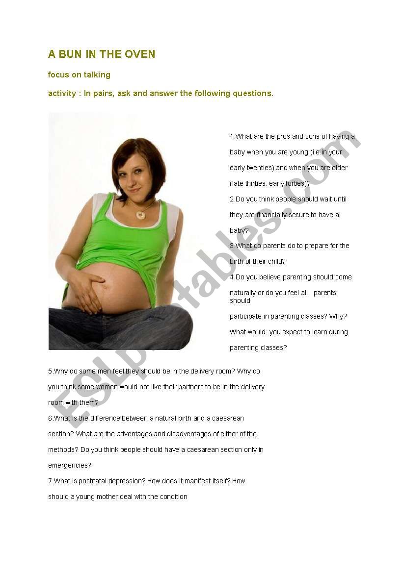 pregnancy worksheet
