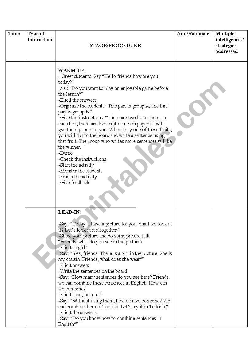 relative clauses lesson plan worksheet
