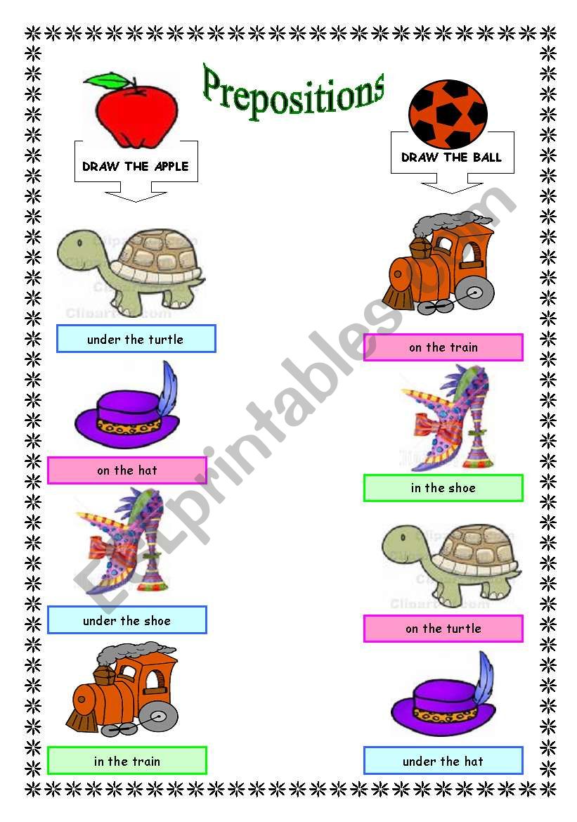 Prepositions In/On/Under worksheet