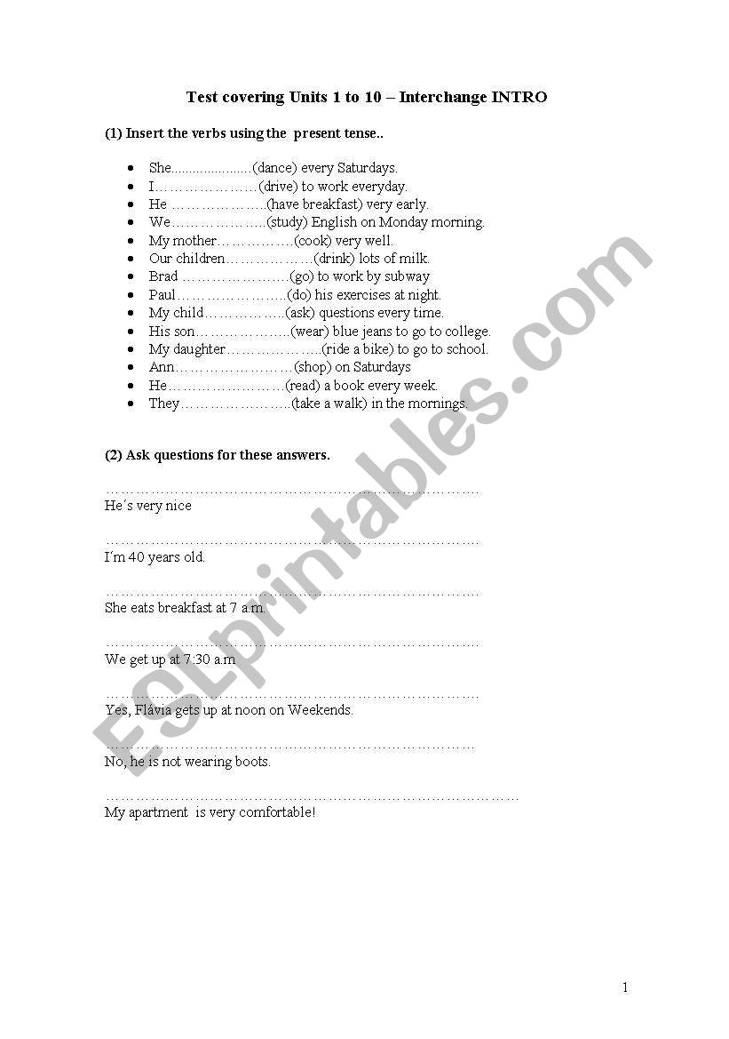 Worksheet for beginners worksheet