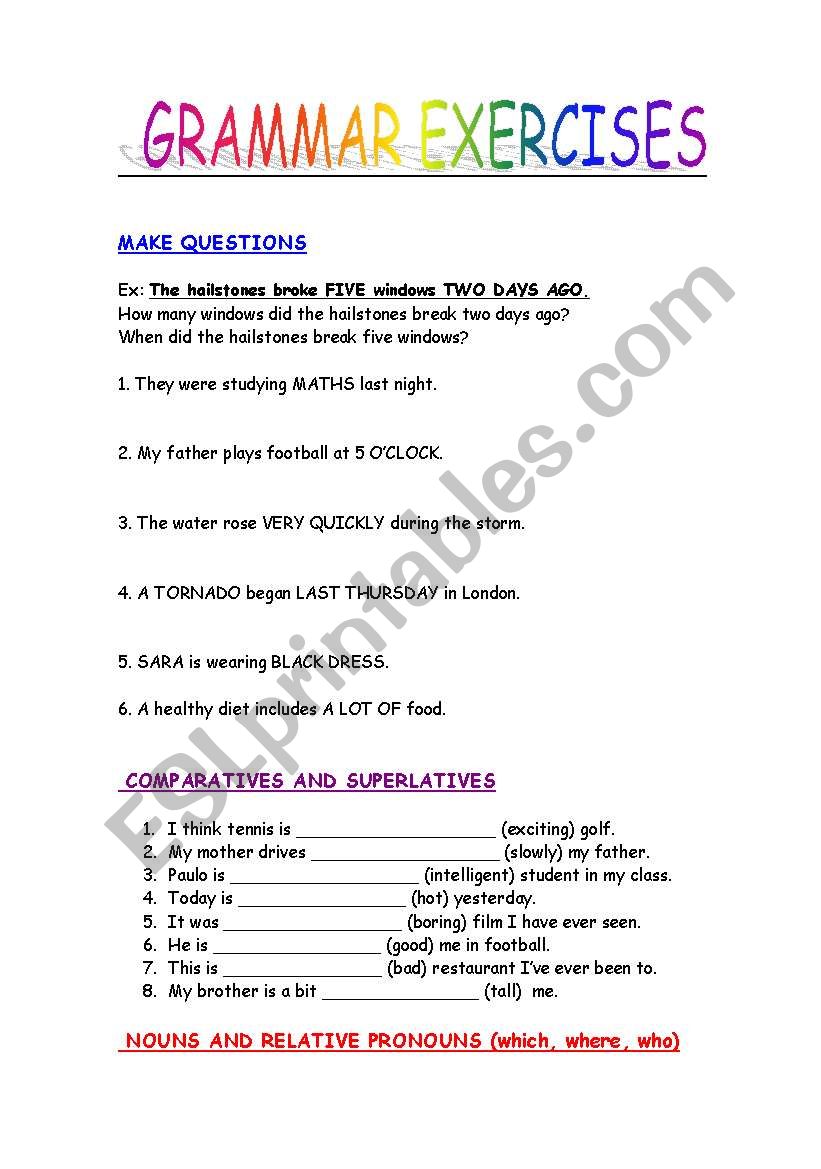 Grammar Mix worksheet