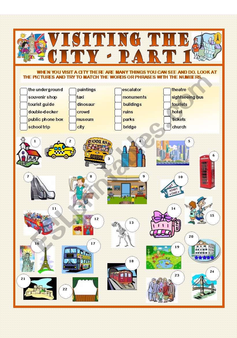 Visiting the City - Part 1 worksheet