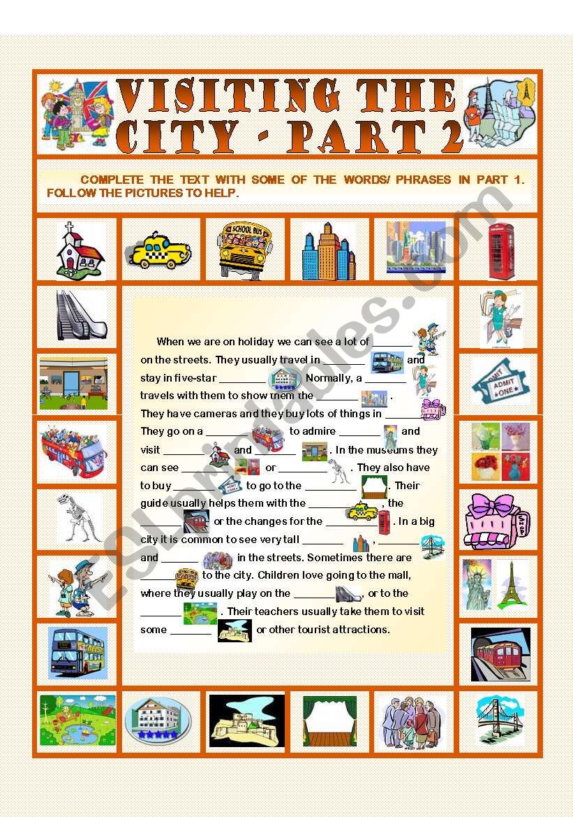 Visiting the City - Part 2 worksheet