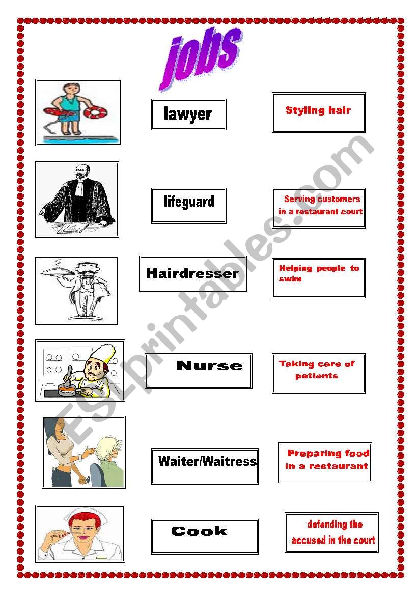 jobs worksheet