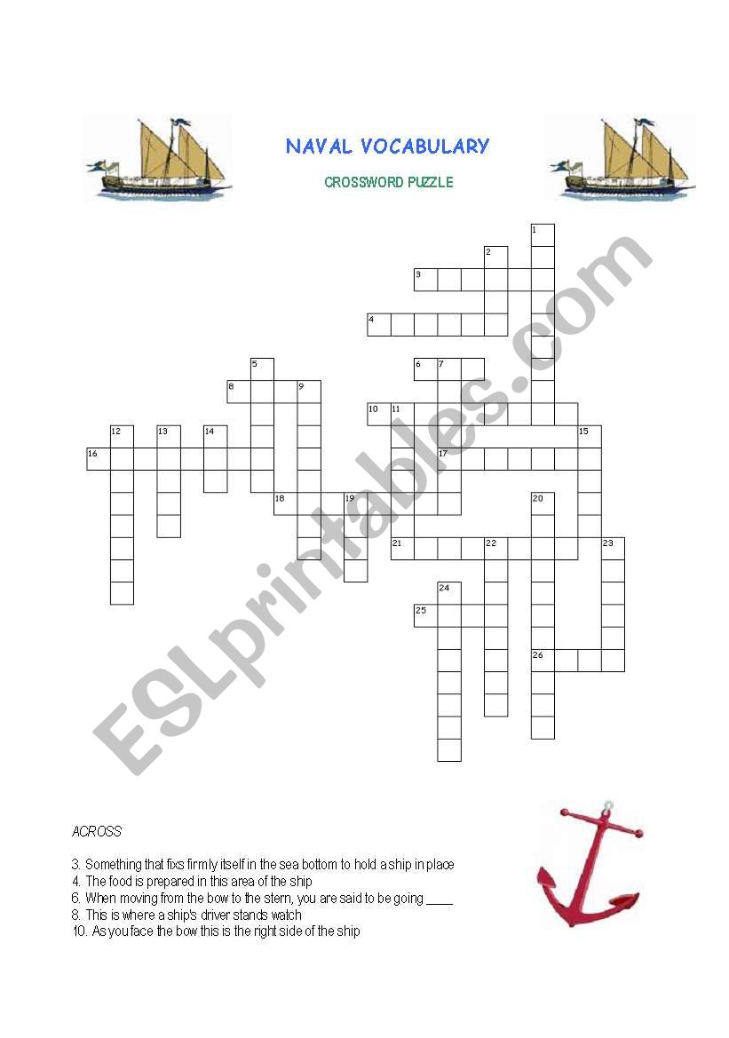 NAVAL VOCABULARY - SHIP worksheet