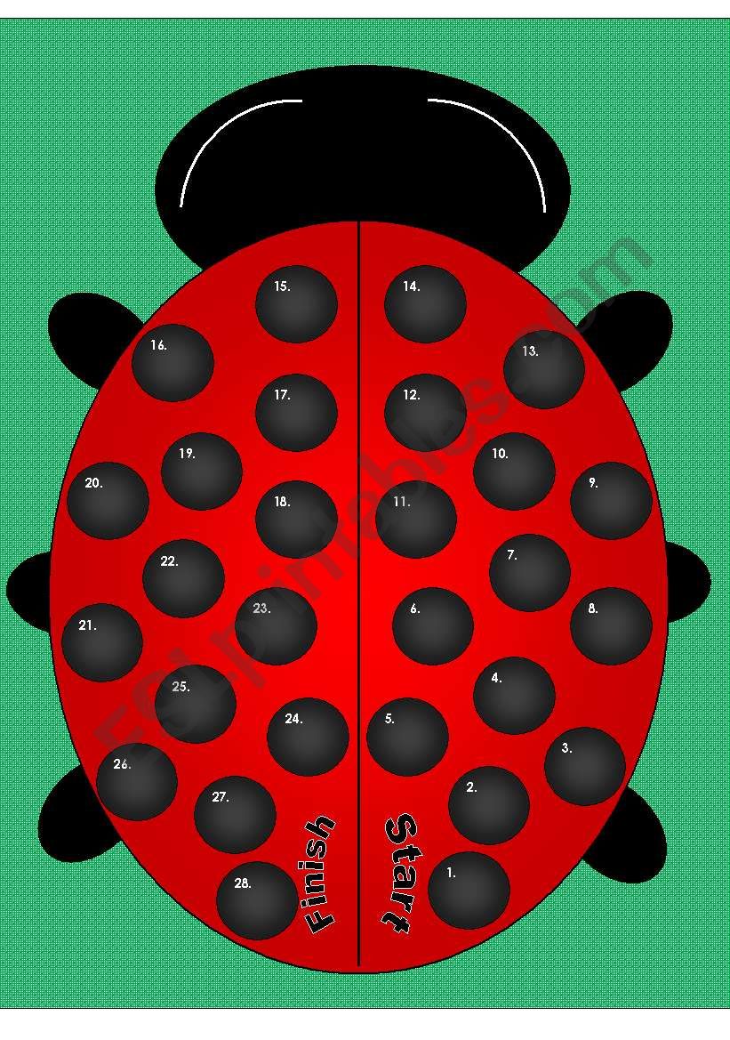 Lady Bug Board (Use my Lady Bug Frames for Cards)