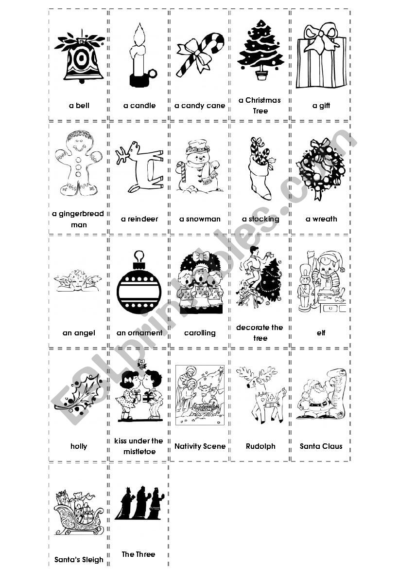 CHRISTMAS VOCABULARY worksheet