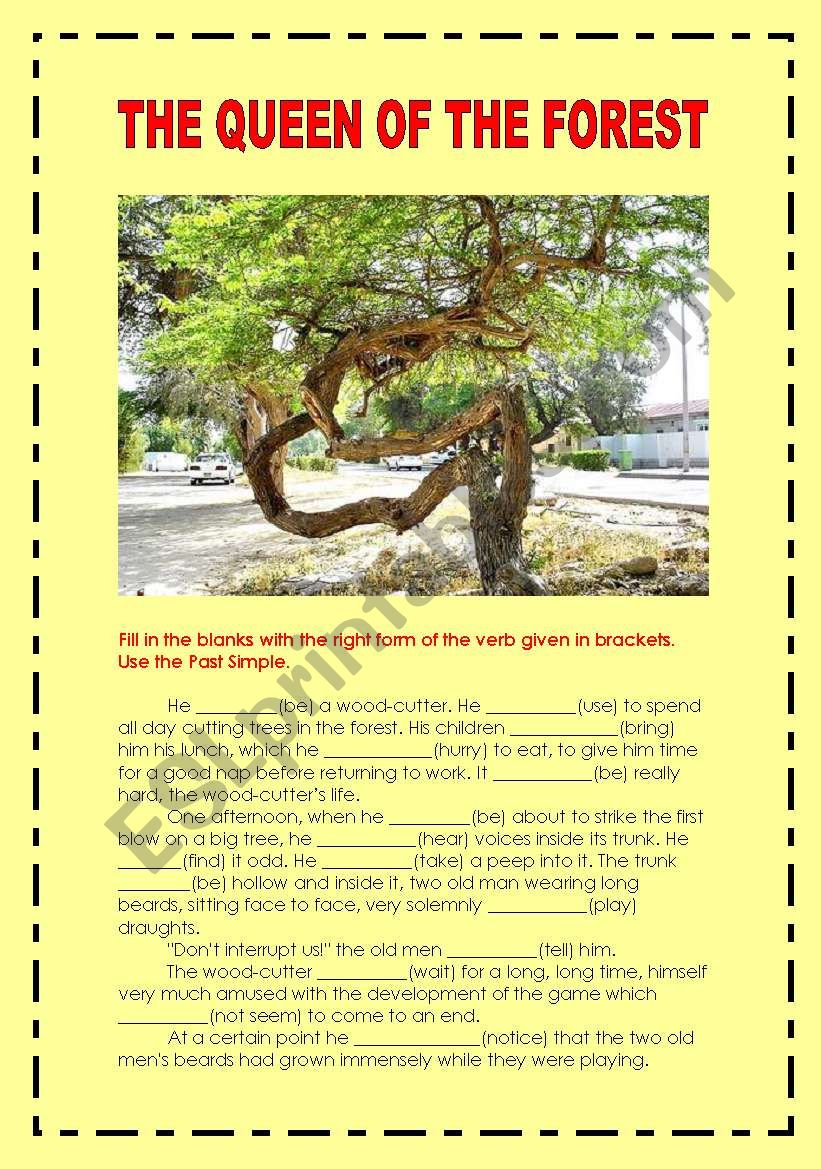 Story Time The Queen Of The Forest Esl Worksheet By Macomabi