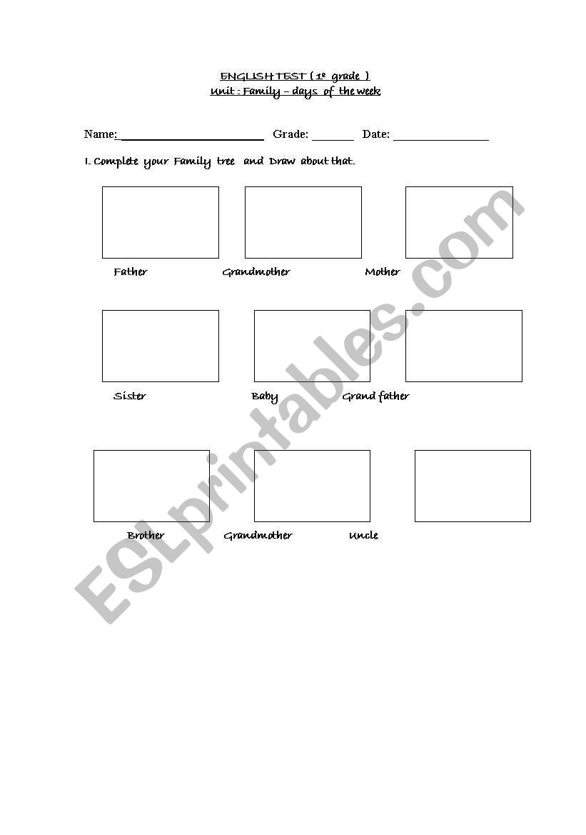test elementary worksheet