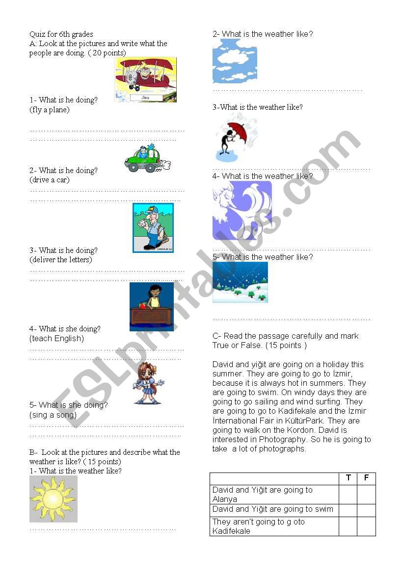 present continuous tense worksheet