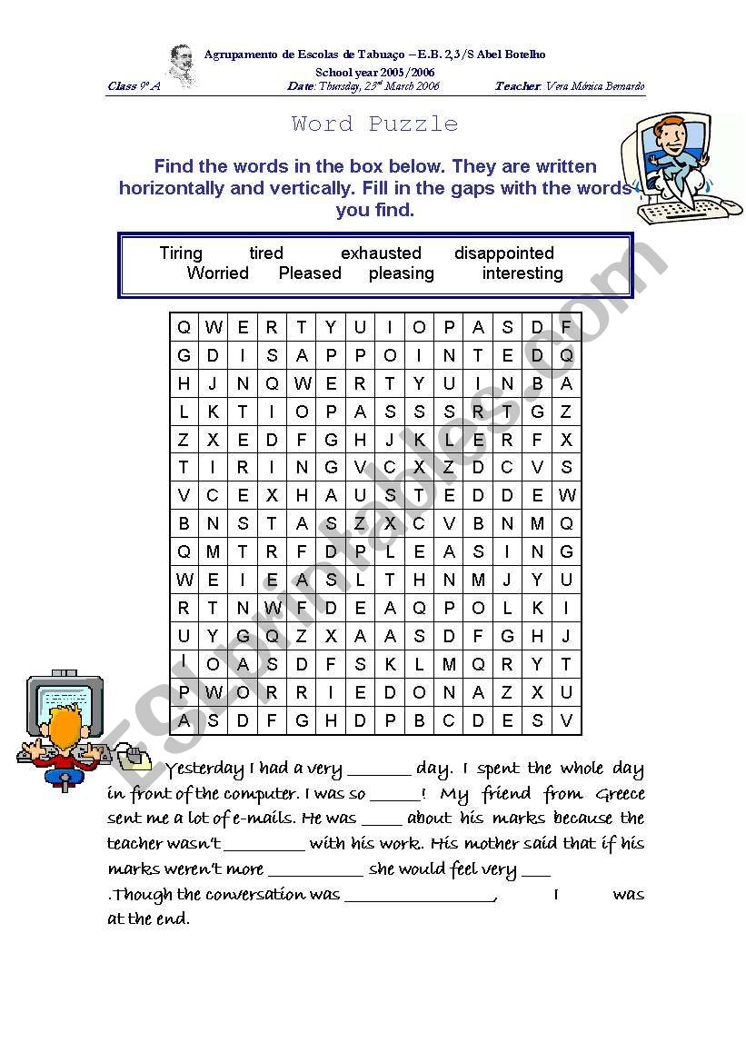 Word Puzzle worksheet