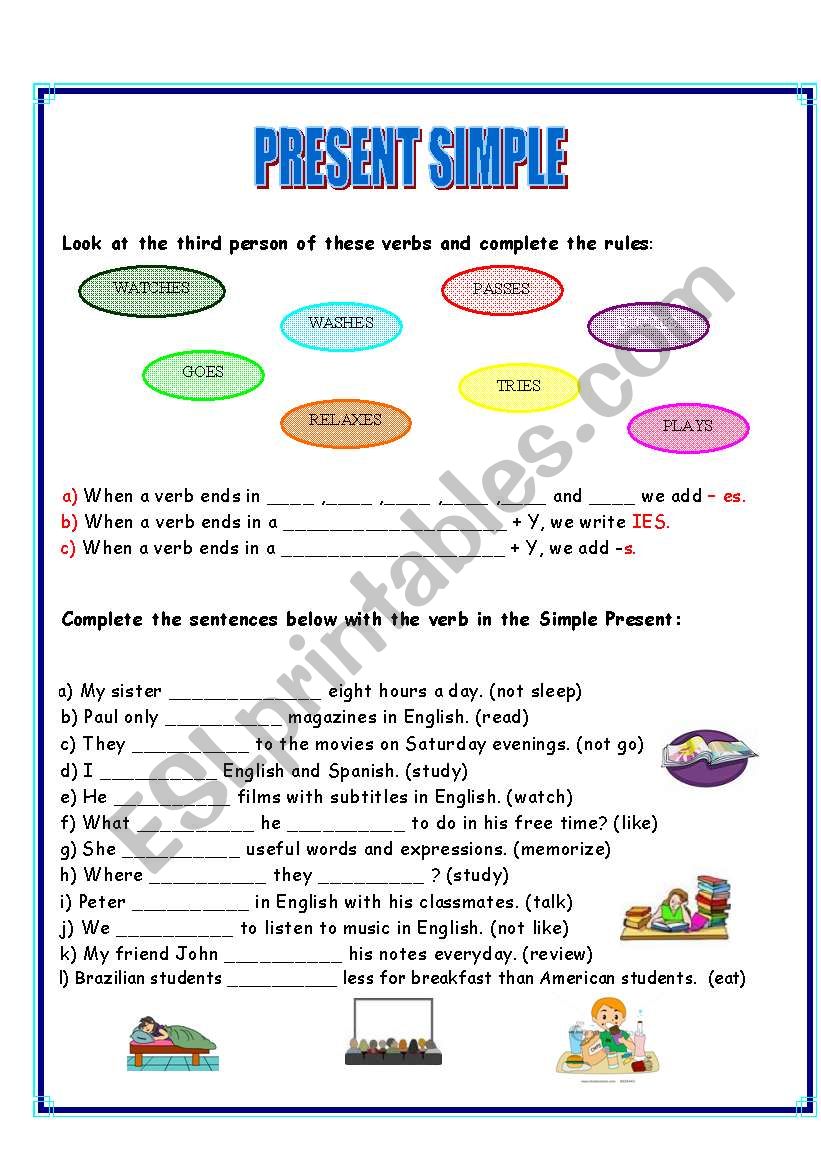 Present  Simple worksheet