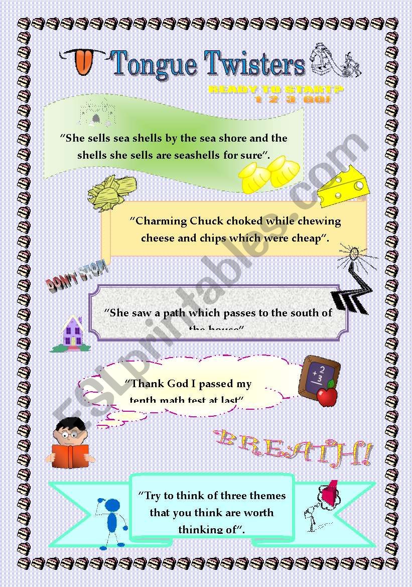 TONGUE TWISTERS worksheet