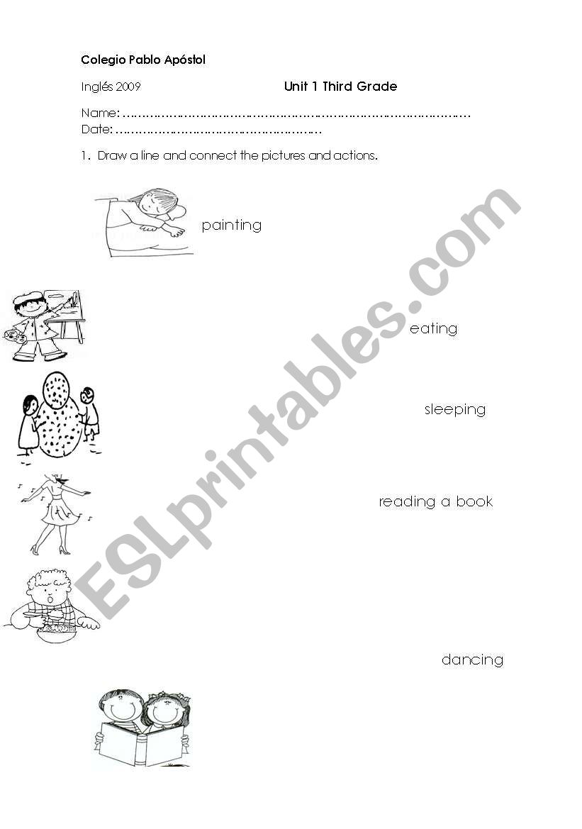 actions worksheet